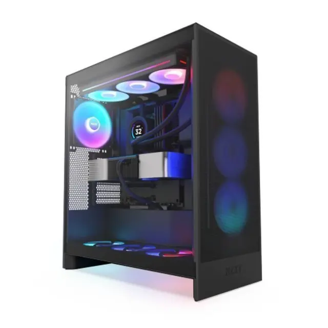 NZXT PC Case H7 Flow RGB (2024) ATX Midi Tower Black (CM-H72FB-R1)