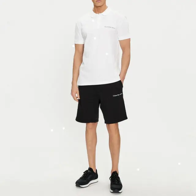 Calvin Klein - Ανδρική Μπλούζα Κοντομάνικη Polo Institutional Regular Fit J30J325495-YAF Λευκό - 2XL 3