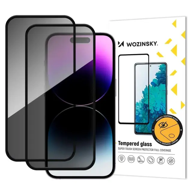 Γυαλί Προστασίας Οθόνης Privacy Wozinsky για iPhone 18 Pro Max — 2 Τεμάχια