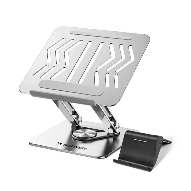 Wozinsky WRS-CPY84SS Aluminum Laptop Stand + Smartphone Stand - Silver 3