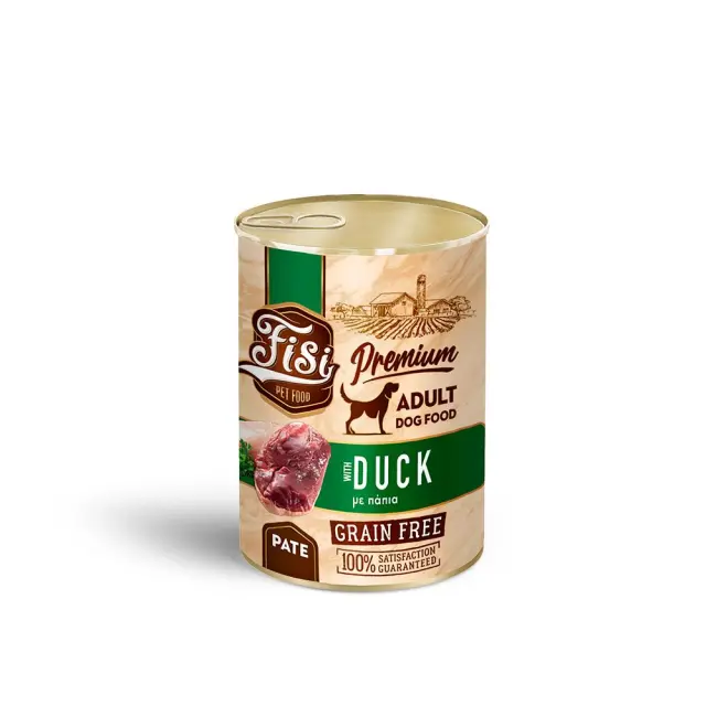 Fisi Dog Adult Πάπια Πατέ 400gr Μονόχρωμο