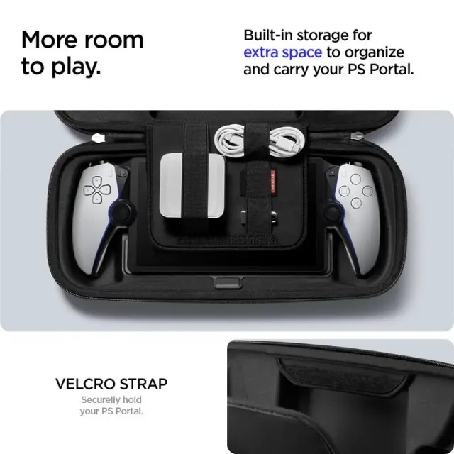 Spigen Rugged Armor Pro Pouch, black - Sony Playstation Portal 3