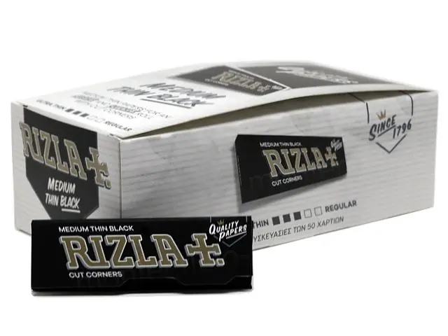 Χαρτάκια Rizla Μαύρο 50 φύλλων Συσκ. 50 τμχ