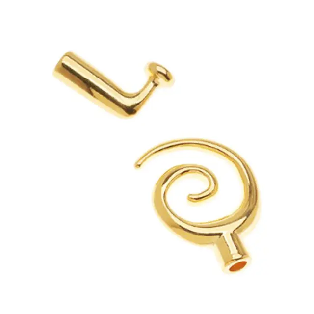 Κούμπωμα - 31x19mm - Εσωτ.Διαμ. 3.2mm - Gold Plated - 2set
