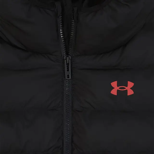 Under Armour Colorblock Puffer ΠΑΙΔΙΚΟ ΜΠΟΥΦΑΝ (UJFJM04F-001) - Μαύρο-Κόκκινο 2