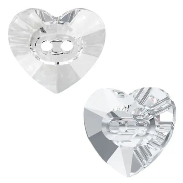 Swarovski 3023 Heart Button Crystal 12x10.5mm - 4τεμ