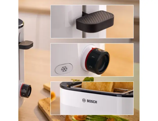 Φρυγανιέρα Bosch MyMoment Compact TAT2M121 με ισχύ 950W και χωρητικότητα 2 φέτες ψωμιού - White TAT2M121 3