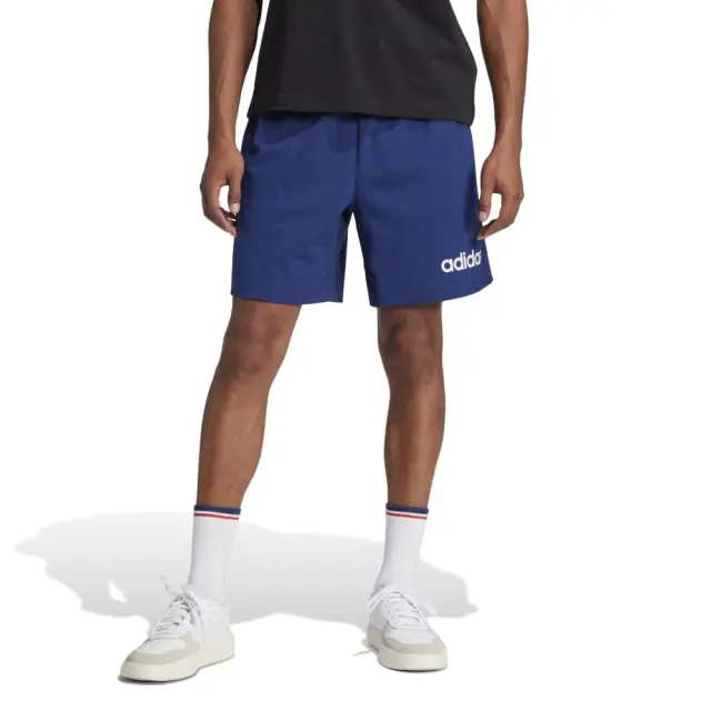 adidas Essentials Linear Single Jersey Shorts (JE9013-Blue) - Μπλέ