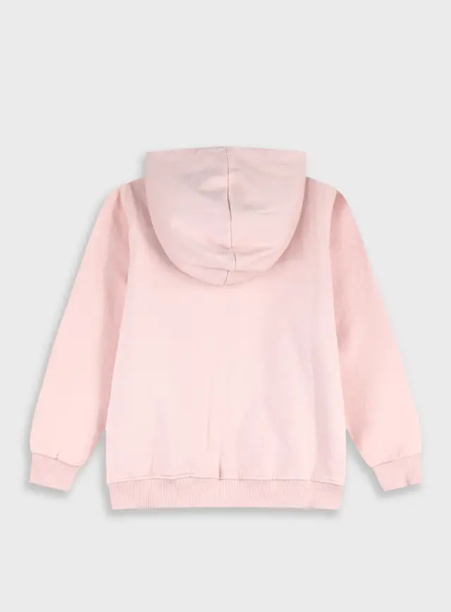 Fleece ζακέτα Energiers Basic Line με κουκούλα - ΡΟΖ 2