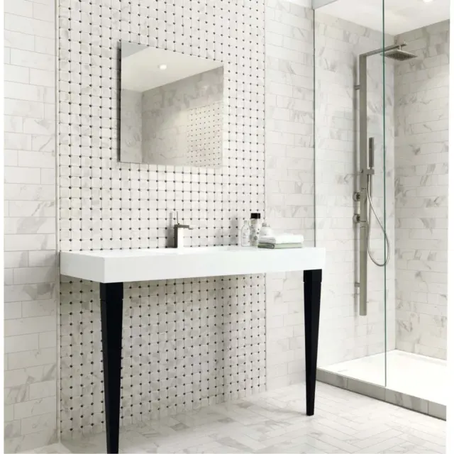 Ivy Space 30.5x30.5cm Πλακάκι Octagon Thassos Black Dots