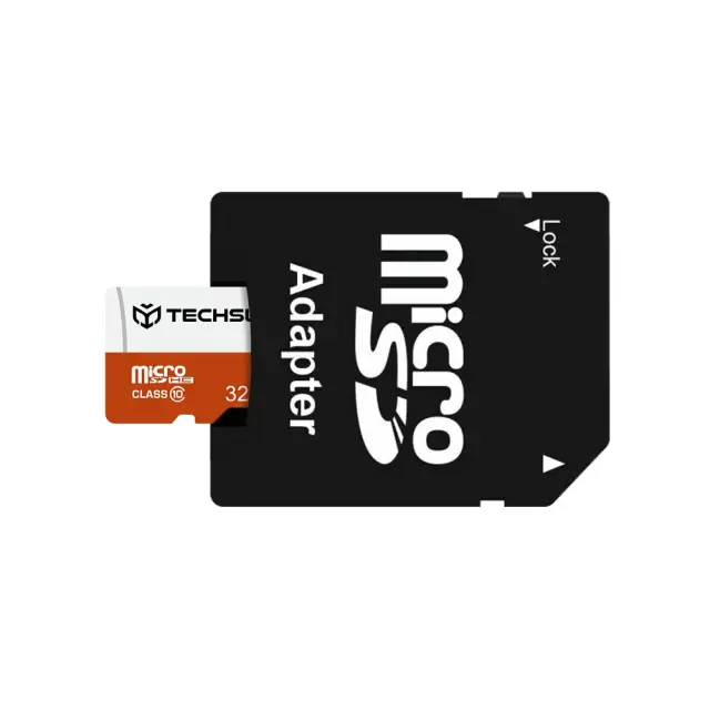 Κάρτα Μνήμης Techsuit High Speed SDHC 32GB Class 10 με Αντάπτορα Μαύρη 2