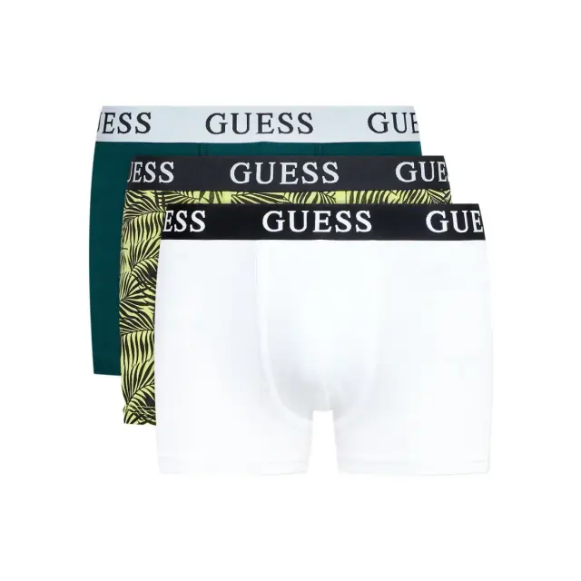 Guess Ανδρικό Boxer Joe Trunk - Τριπλό Πακέτο, Χρώμα Green Foliage Combo - XL