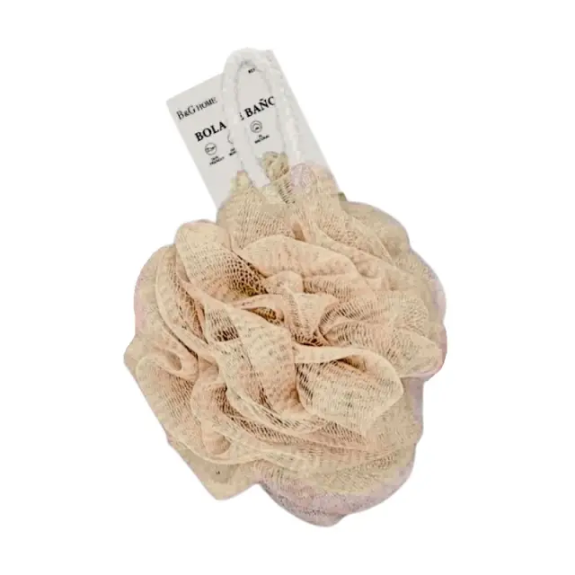 Σφουγγάρια μπάνιου δίχτυ σε σετ 5Χ - Beige - 24961
