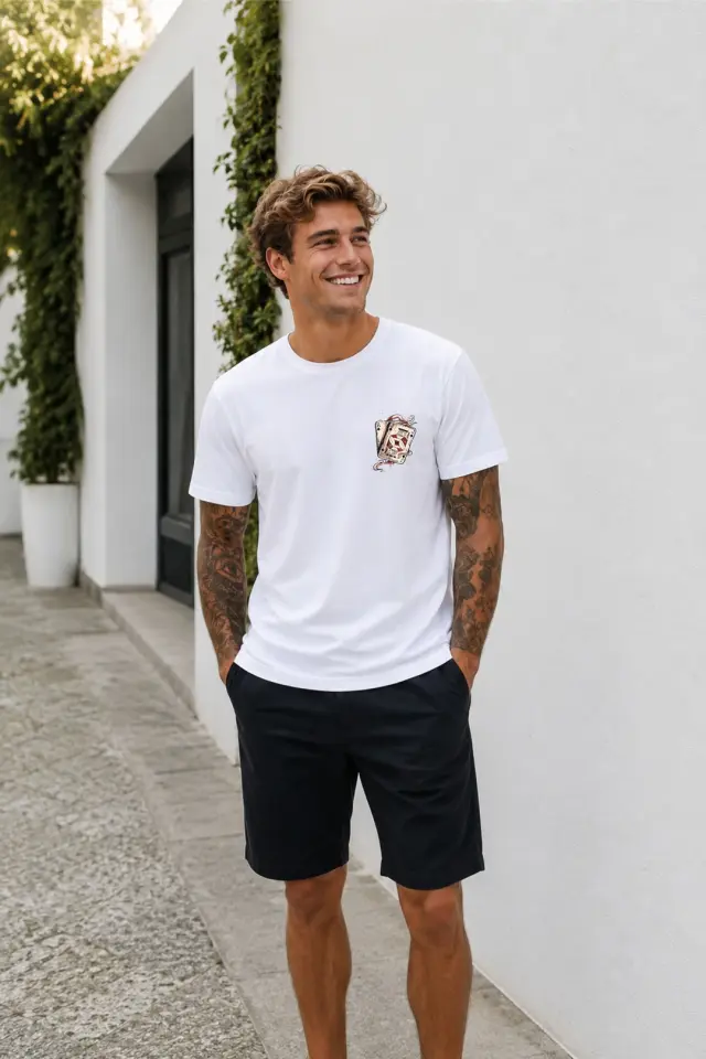 T-shirt Noshame® Λευκό με τύπωμα - 3026075 - XXL