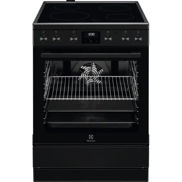 Electrolux LKR64022MK Κουζίνα 73lt με Κεραμικές Εστίες Π59.6εκ. Μαύρη