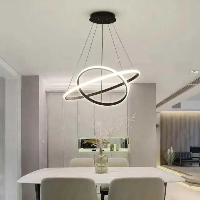 Stewehome Albert Κρεμαστό Φωτιστικό Διπλό Μαύρο/ Λευκό LED Μοντέρνο 30x50x50 cm