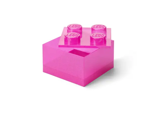 LEGO Τουβλάκι Κουτί Αποθήκευσης Ροζ Με Glitter 25x25x18εκ. 249410