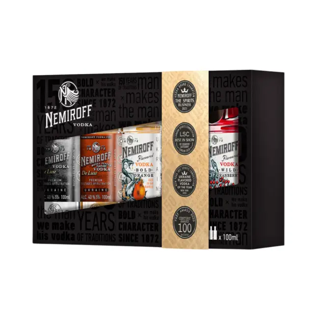 NEMIROFF VODKA 150 YEARS TRADITION MINI MIX SET 5X100ml