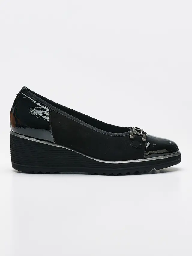 Soffice Sogno Μπαλαρίνες Γυναικείο δέρμα Nubuck/δέρμα λουστρίνι Μαύρο ASS/23122 NERO 3