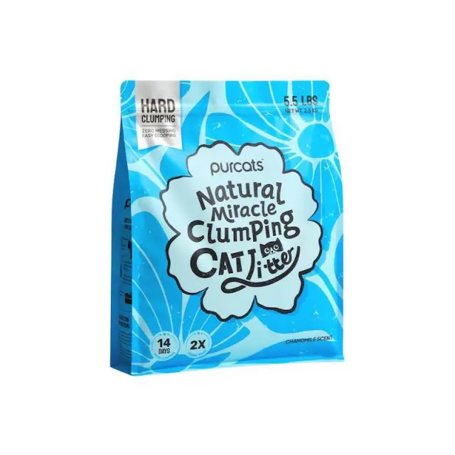 Cature Cassava Βιοδιασπώμενο Υπόστρωμα Υγιεινής για Γάτες με Άρωμα Χαμομήλι (2,5Kg) Μονόχρωμο