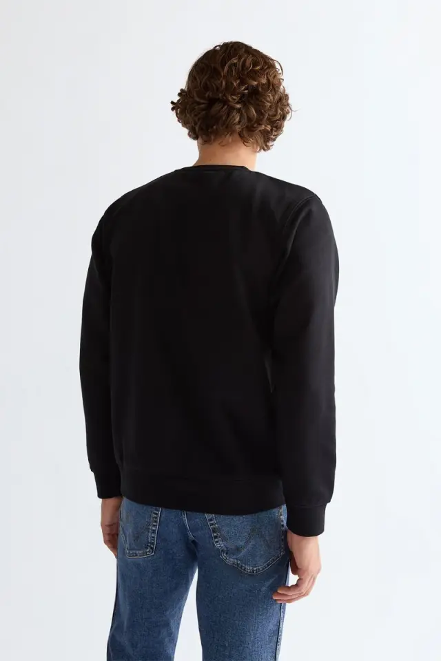 Wrangler Ανδρικό SIGN OFF CREW Φούτερ 112382356 - Black - XXL 2