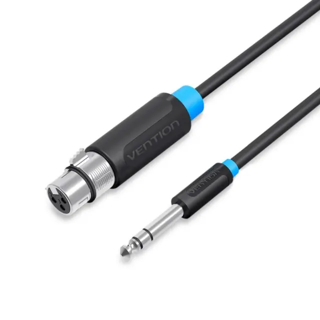 VENTION 6.5mm Male to XLR Female Audio Cable 1M Black (BBEBF) (VENBBEBF)