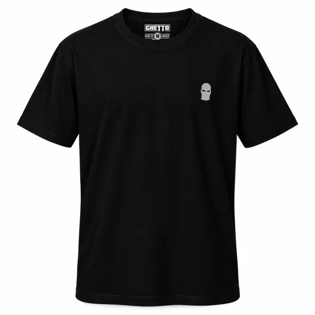 Ghetto T-Shirt Black with Balaclava Logo