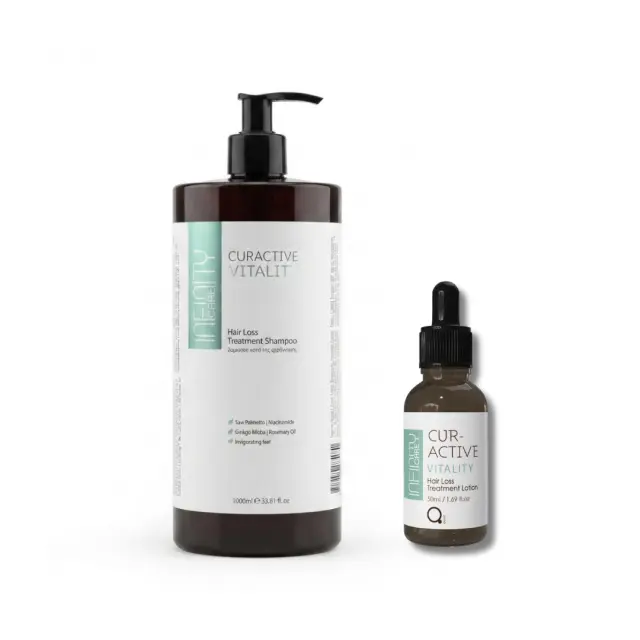 IC CurActive Vitality Σετ Σαμπουάν 1000ml & Serum για Τριχόπτωση