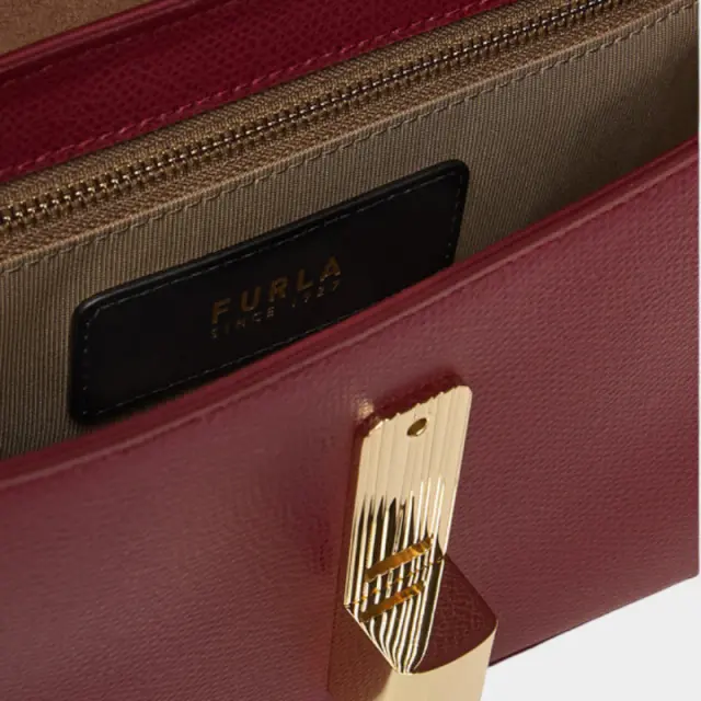 Furla - Γυναικεία Δερμάτινη Τσάντα Ώμου/Χιαστί Iride Crossbody S WB01826-ARE000-CGQ00 Κόκκινο 2