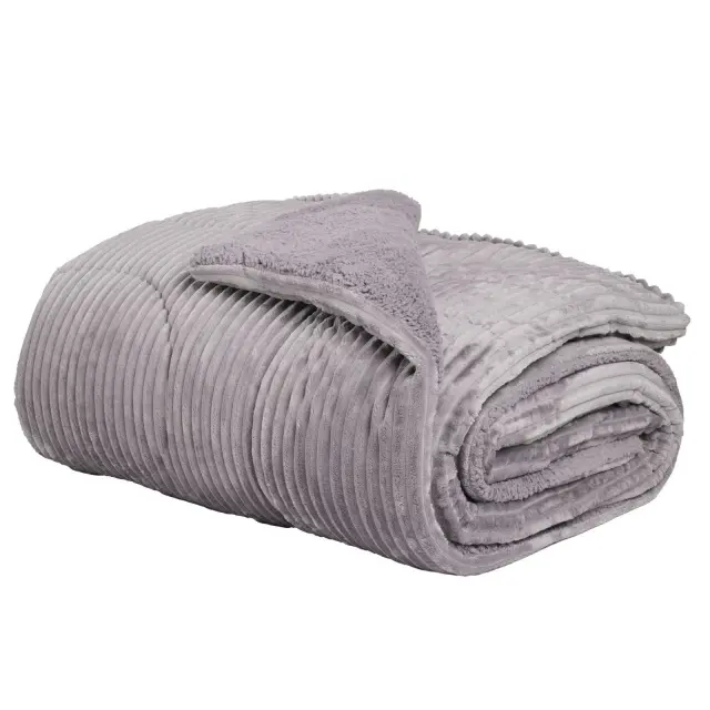 Das Home Κουβερτοπάπλωμα Sherpa υπέρδιπλο 1365 Grey 3