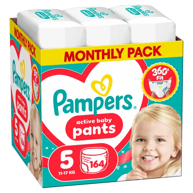 Πάνες Pampers Pants Monthly Pack Νο5 (12-17kg) 164τεμ