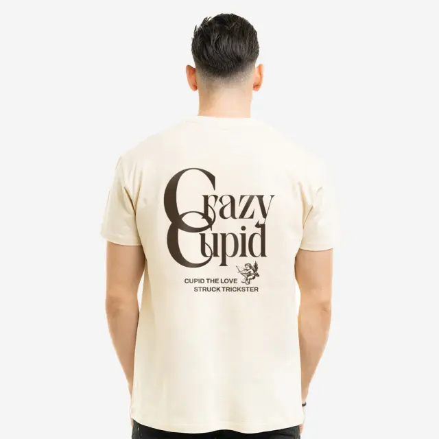 T-shirt Noshame® Off-white με τύπωμα Crazy Cupid - 132527 - XXL