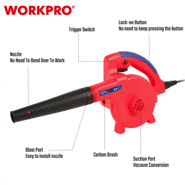 WORKPRO ΦΥΣΗΤΗΡΑΣ-ΑΠΟΡΡΟΦΗΤΗΡΑΣ ΗΛΕΚΤΡΙΚΟΣ 600W ΡΥΘΜΙΖΟΜΕΝΟΣ WP476002CE (PROFI) 2