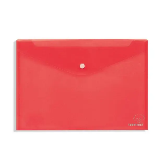 Typotrust Φάκελος PP Kουμπί Α4 Κόκκινο (FP25004-02)