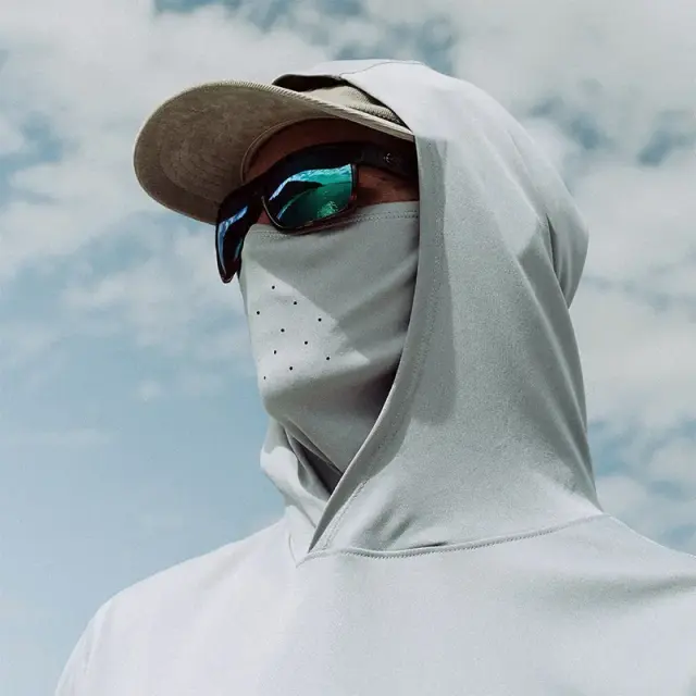 Μπλούζα Ψαρέματος Grundens Tough Sun Masked Hoodie UPF 50+ Mist 2