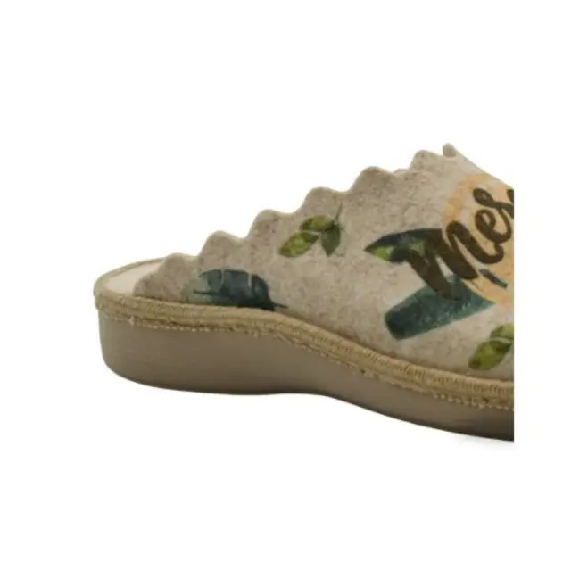 Naturelle Lion Ανατομικές Δερμάτινες Comfort Παντόφλες Μπεζ, 1 ζευγάρι Μπεζ - 39 3