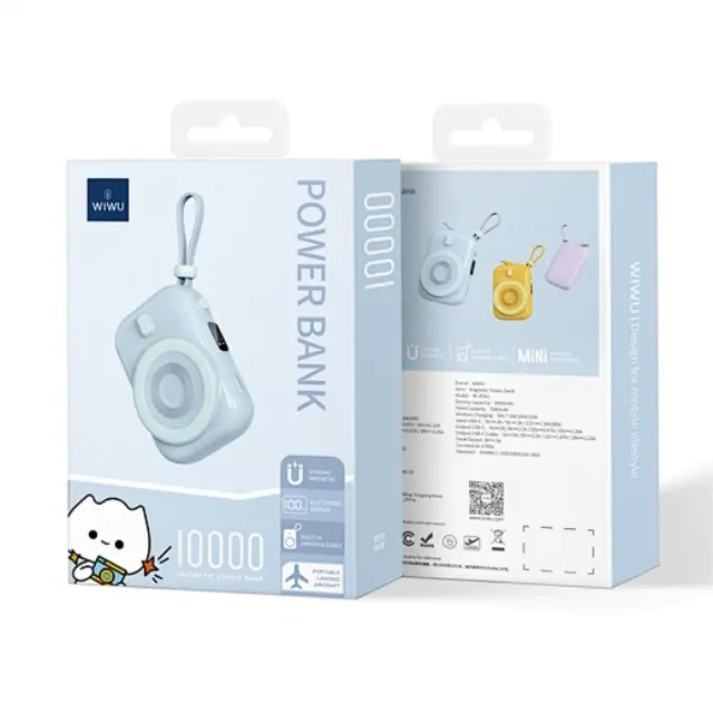 WiWU Magnetic MagSafe PowerBank 10000mAh Blue 15W (P041)