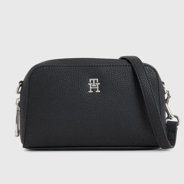 Tommy Hilfiger - Γυναικεία Τσάντα Th Emblem Crossover AW0AW15216-BDS Μαύρο