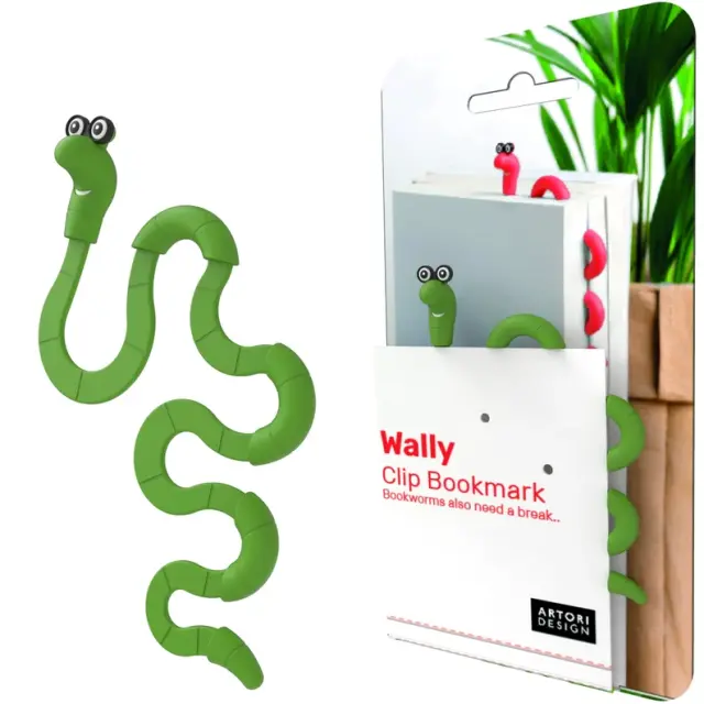 Artori Design Πρωτότυπος Σελιδοδείκτης / Bookmark: Wally, ο Βιβλιοφάγος - Πράσινο 2