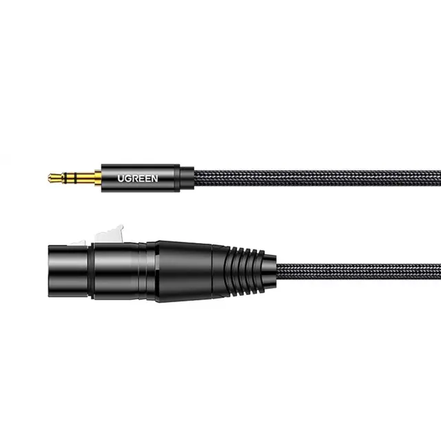 Καλώδιο Ήχου Ugreen AV182 3,5mm Mini Jack Αρσενικό σε XLR Θηλυκό 1m Μαύρο 2