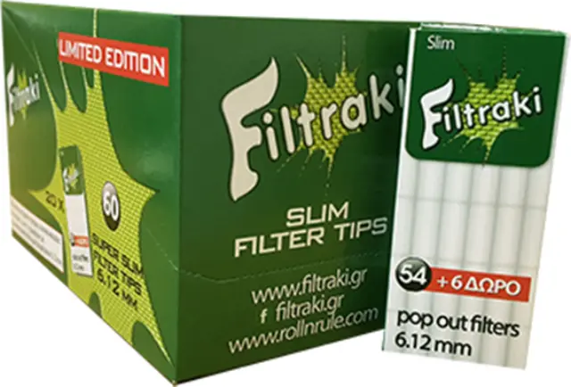 Filtraki Φιλτράκια Pocket Slim 60τεμ. Συσκευασία με 20τεμ.