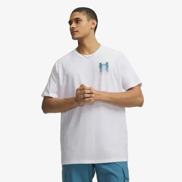 Under Armour Men's Blur Logo Shortsleeve T-Shirt Άσπρο 6009245-100 (Under Armour) - XLarge