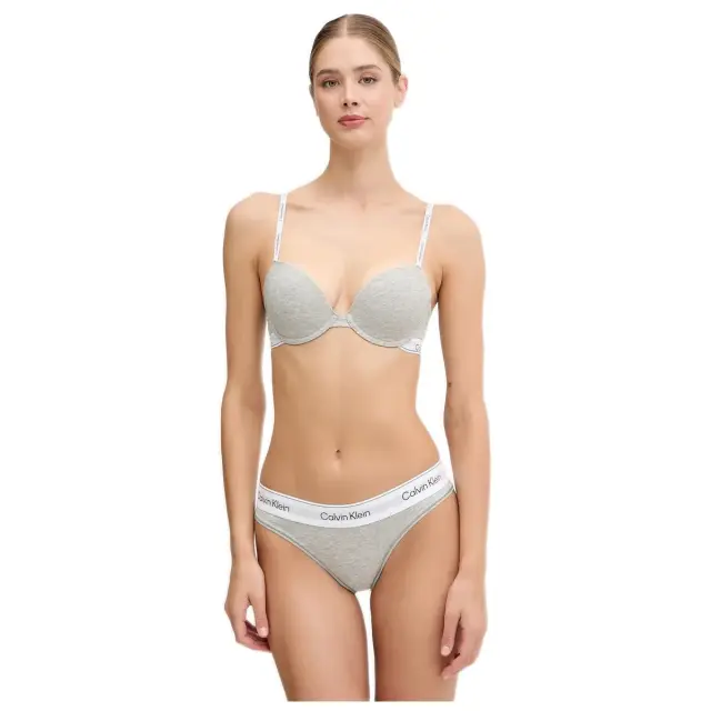 Calvin Klein Γυναικείο Σουτιέν Lightly Lined Demi, Χρώμα Γκρι 3