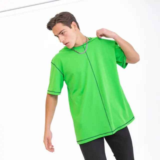 T-shirt Noshame® Loose Fit Πράσινο - QR152239 - S