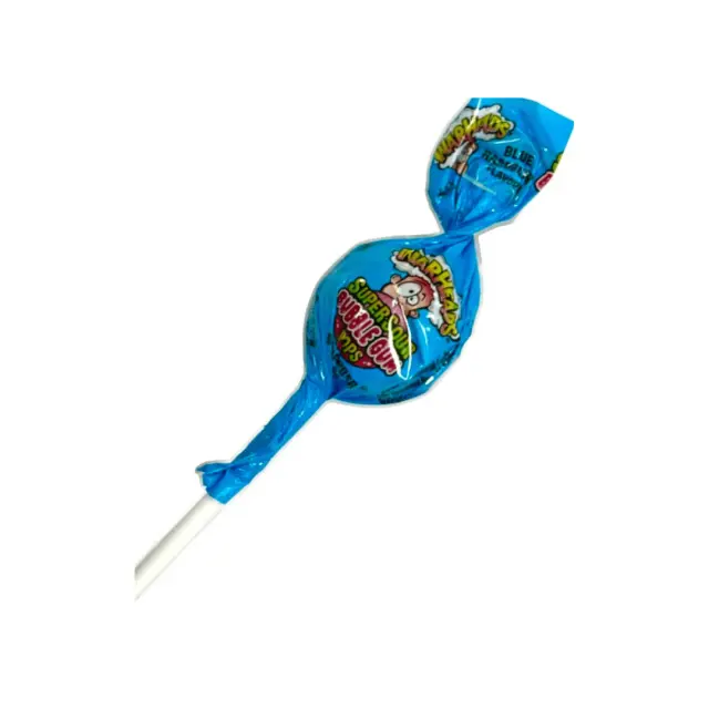 Warheads Super Sour Bubble Gum Pops Blue Raspberry 15gr