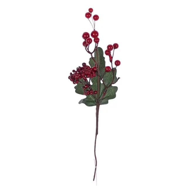 Κλαδάκι Berries Κόκκινο 34x7cm