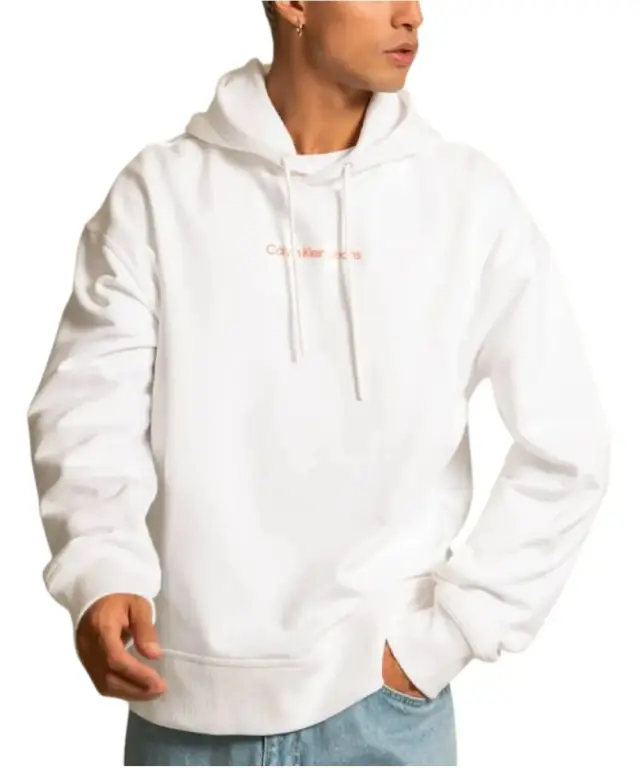 Calvin Klein - Ανδρικό Φούτερ Hoodie Regular Fit J30J321905-YAF Λευκό