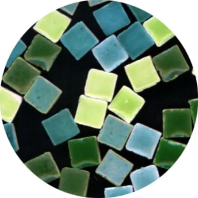 Mini Κεραμική Ψηφίδα 5x5x3mm, Mix Green ~10gr ~100τεμ