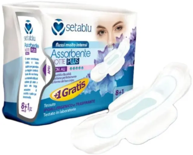 Setablu Σερβιέτες Nightpad with Wings 9τμχ