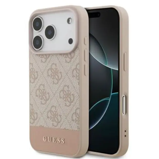 Guess PU 4G Stripe Case for iPhone 17 Pro Pink